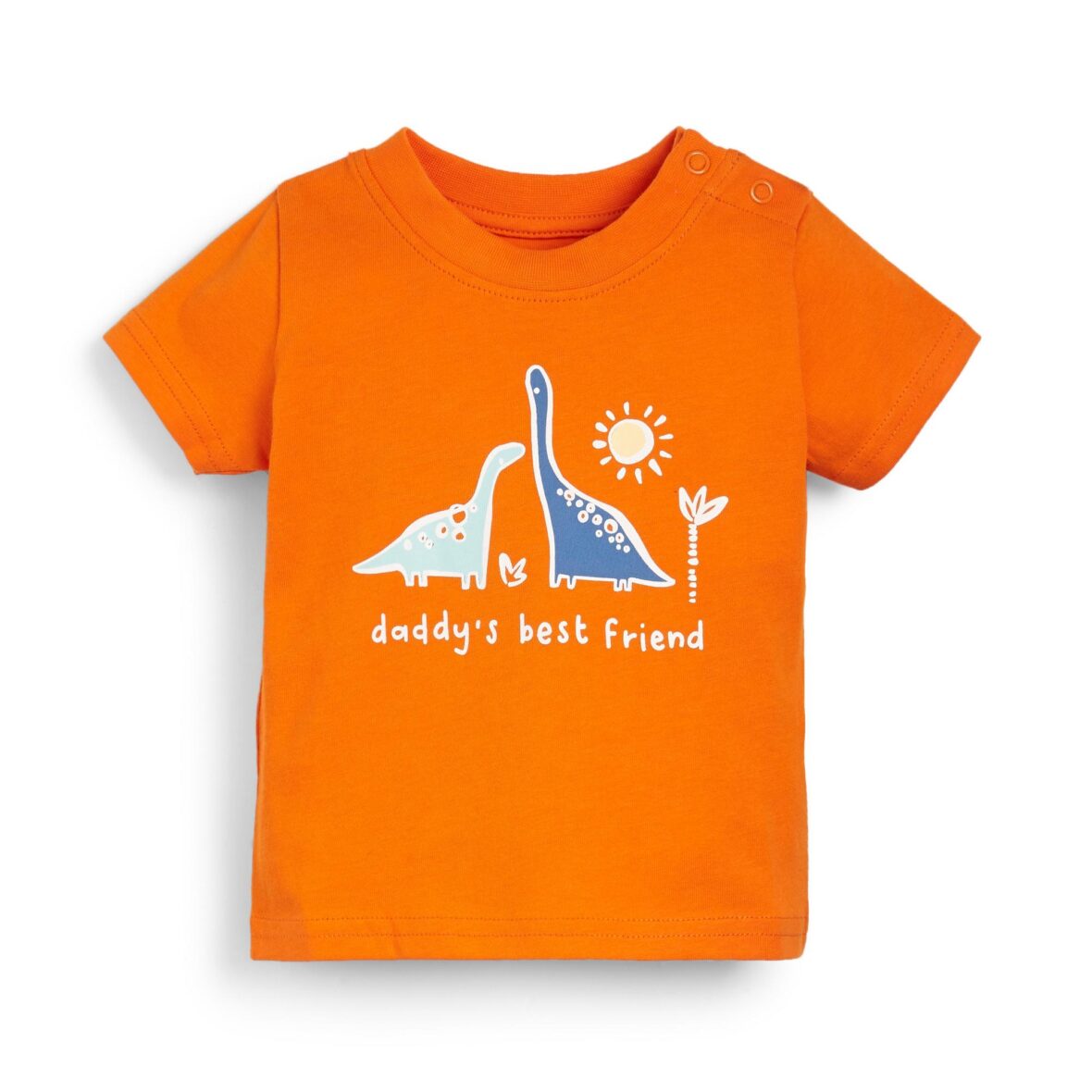 T-shirt orange à message bébé garçon