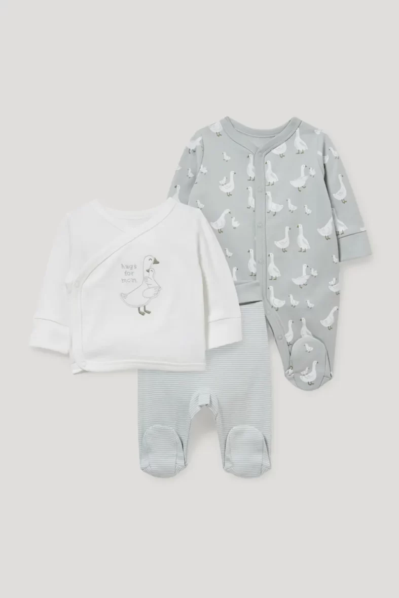 Ensemble pour nouveau-né – pyjama et grenouillère