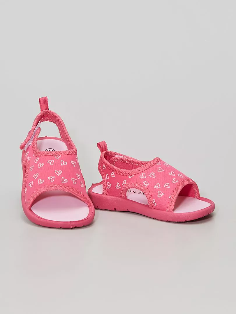 Sandales en textile ‘cœur’ ( 26 )