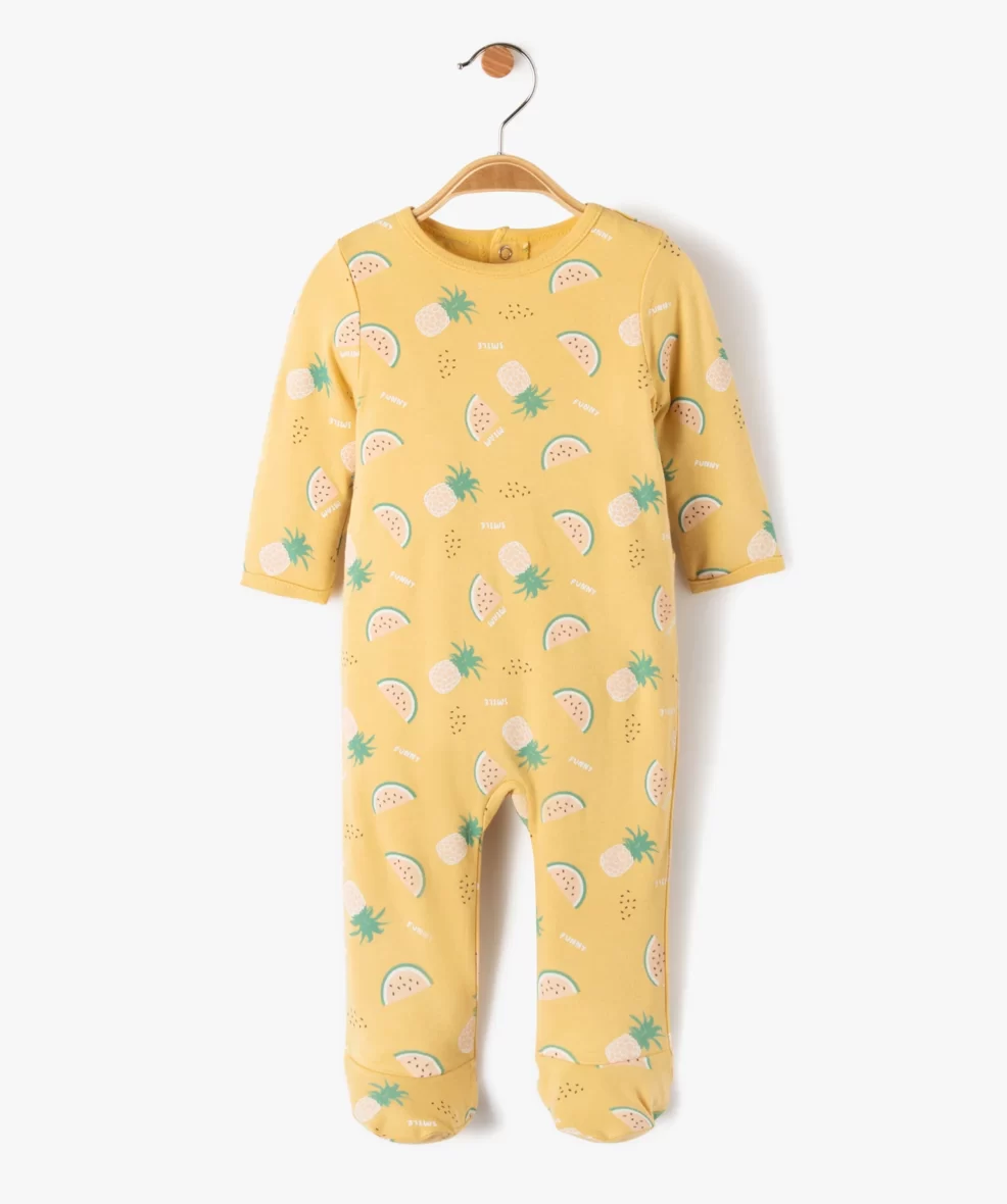 Pyjama à motifs fruits exotiques fermeture pont dos