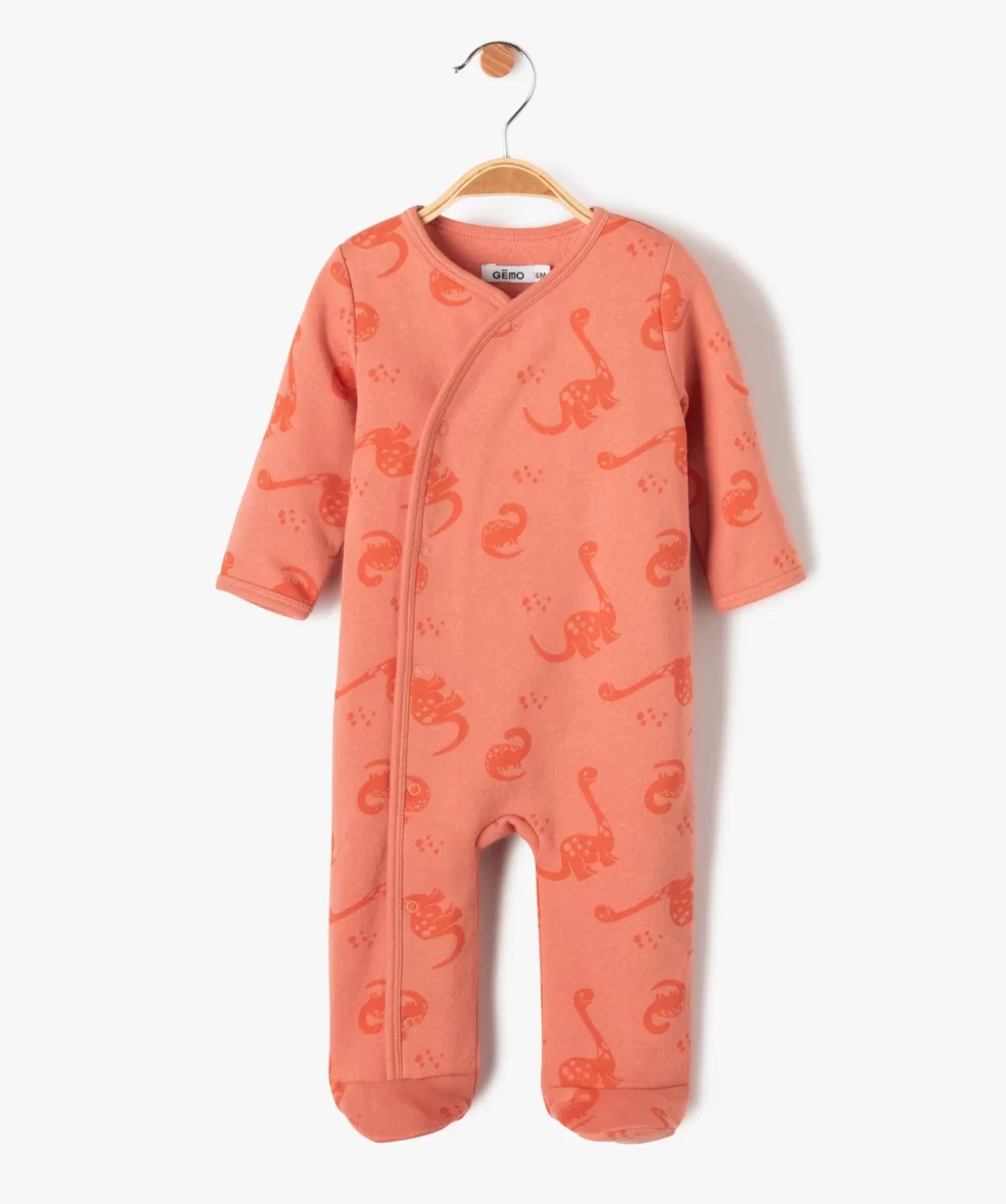 Pyjama dors-bien en jersey molletonné avec ouverture ventrale