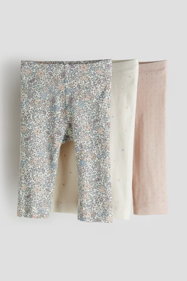 LOT DE 3 LEGGINGS EN COTON
