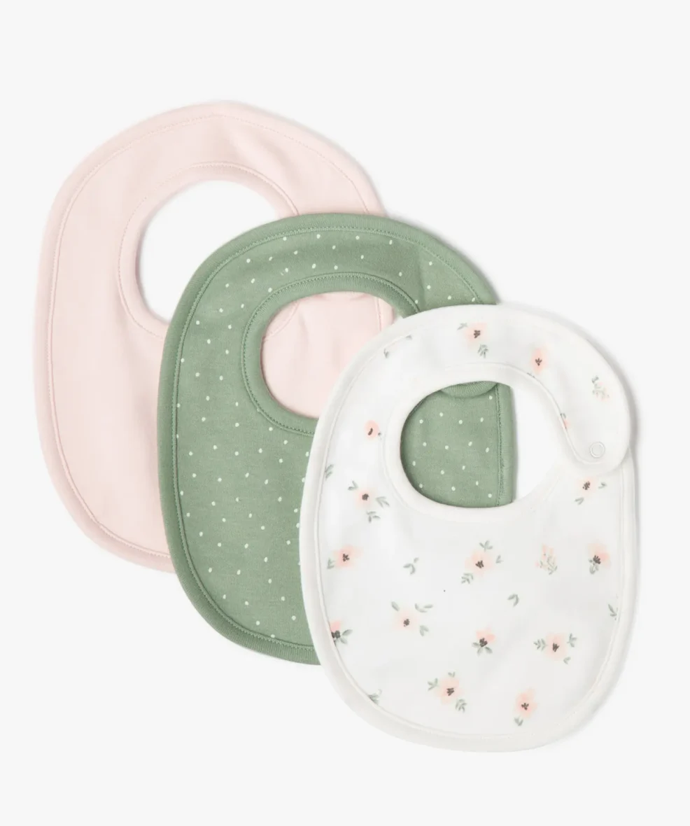 Bavoir naissance en jersey de coton (lot de 3)