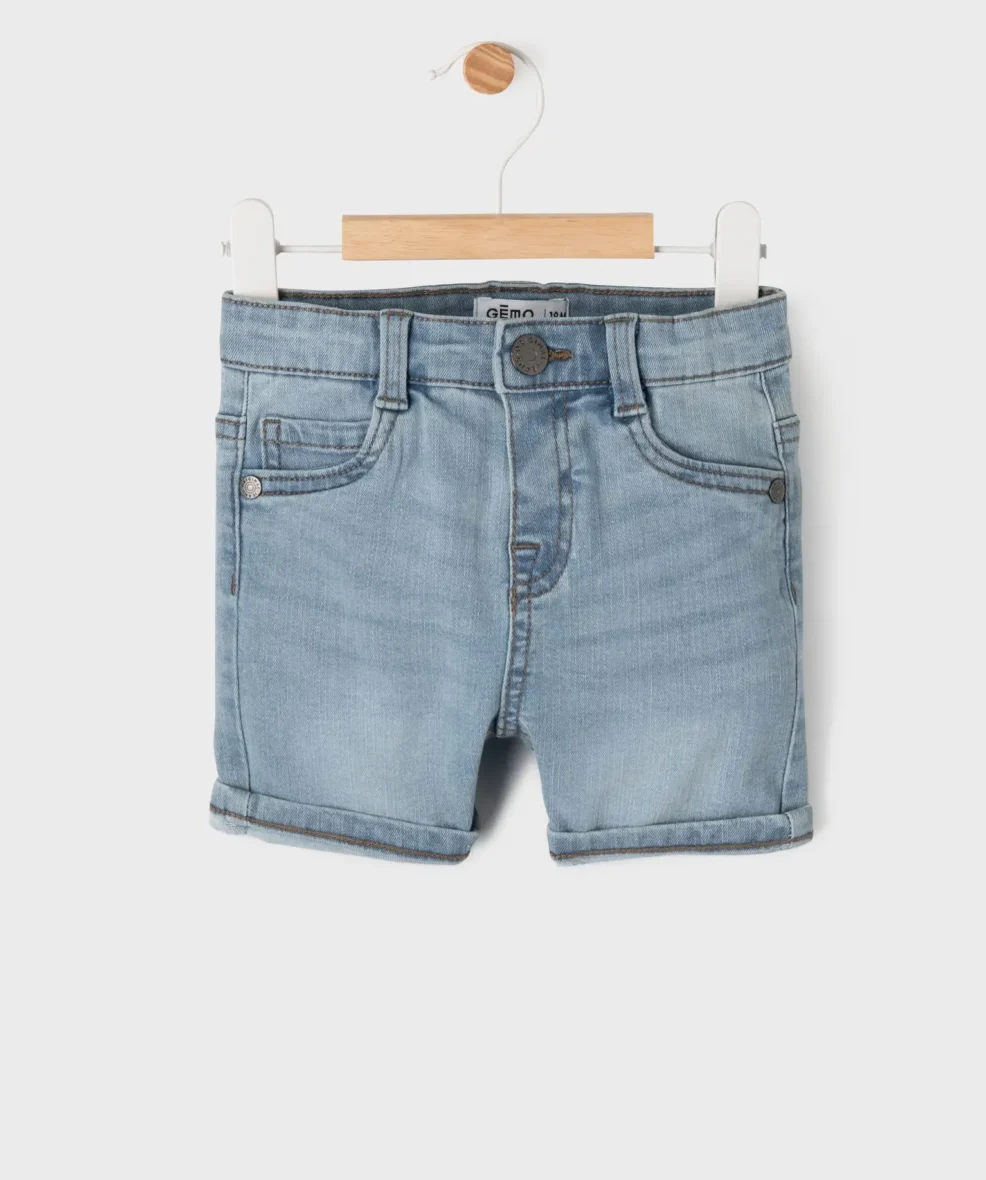Bermuda en jean slim extensible