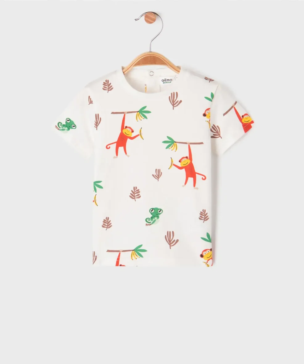 Tee-shirt manches courtes à motifs animaliers