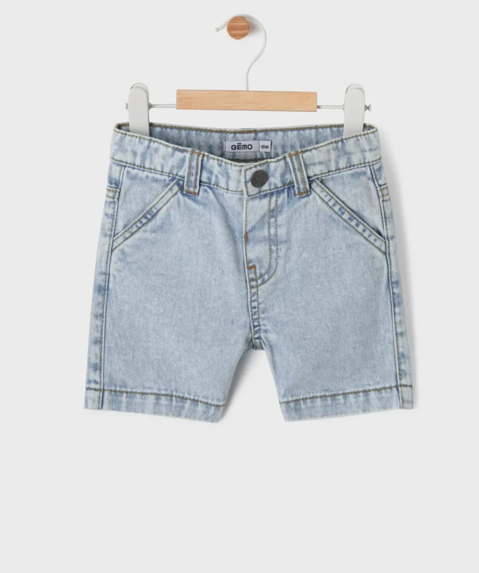 Short en jean avec taille ajustable
