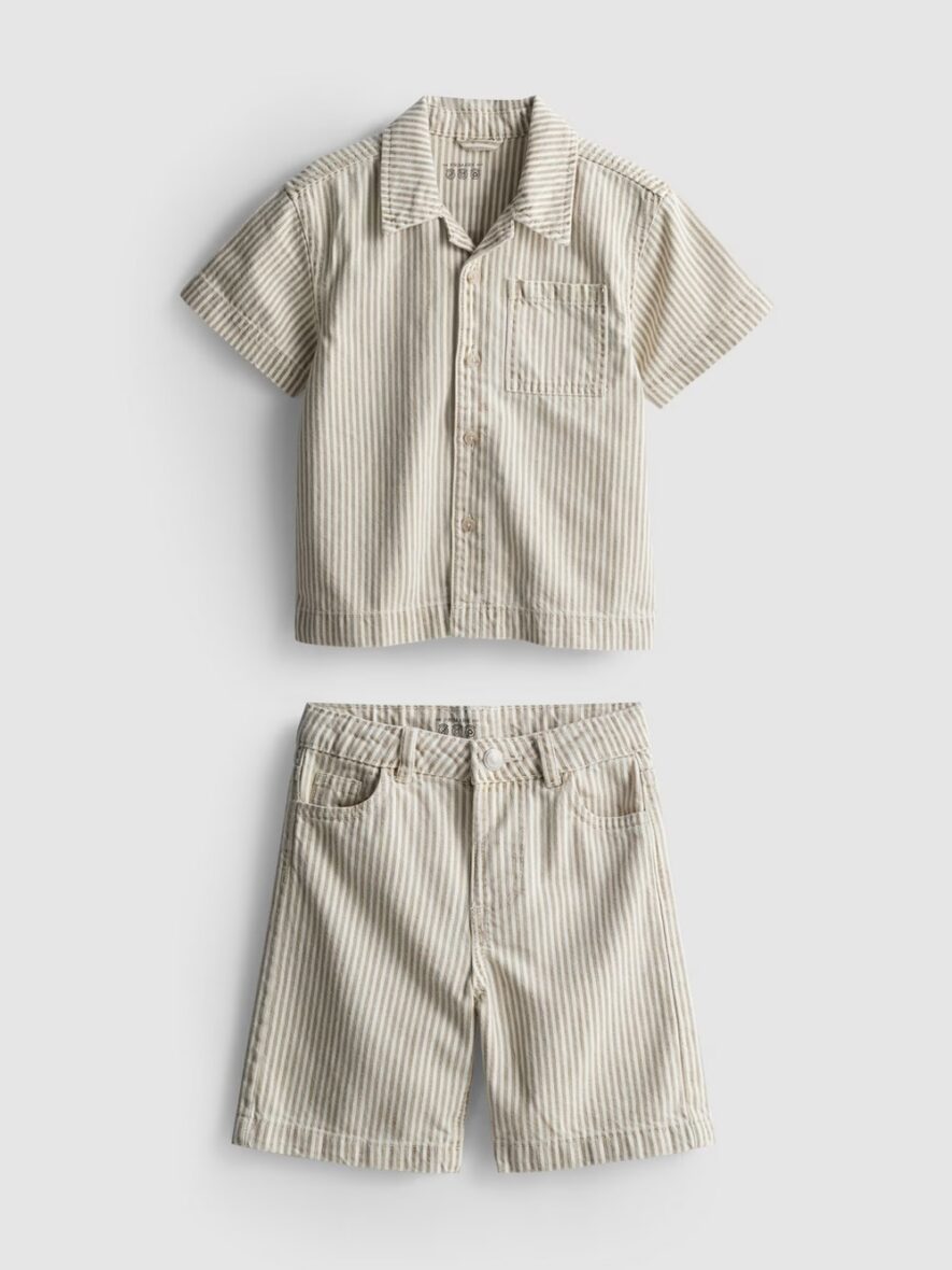 Chemise en jean rayée et short The Edit