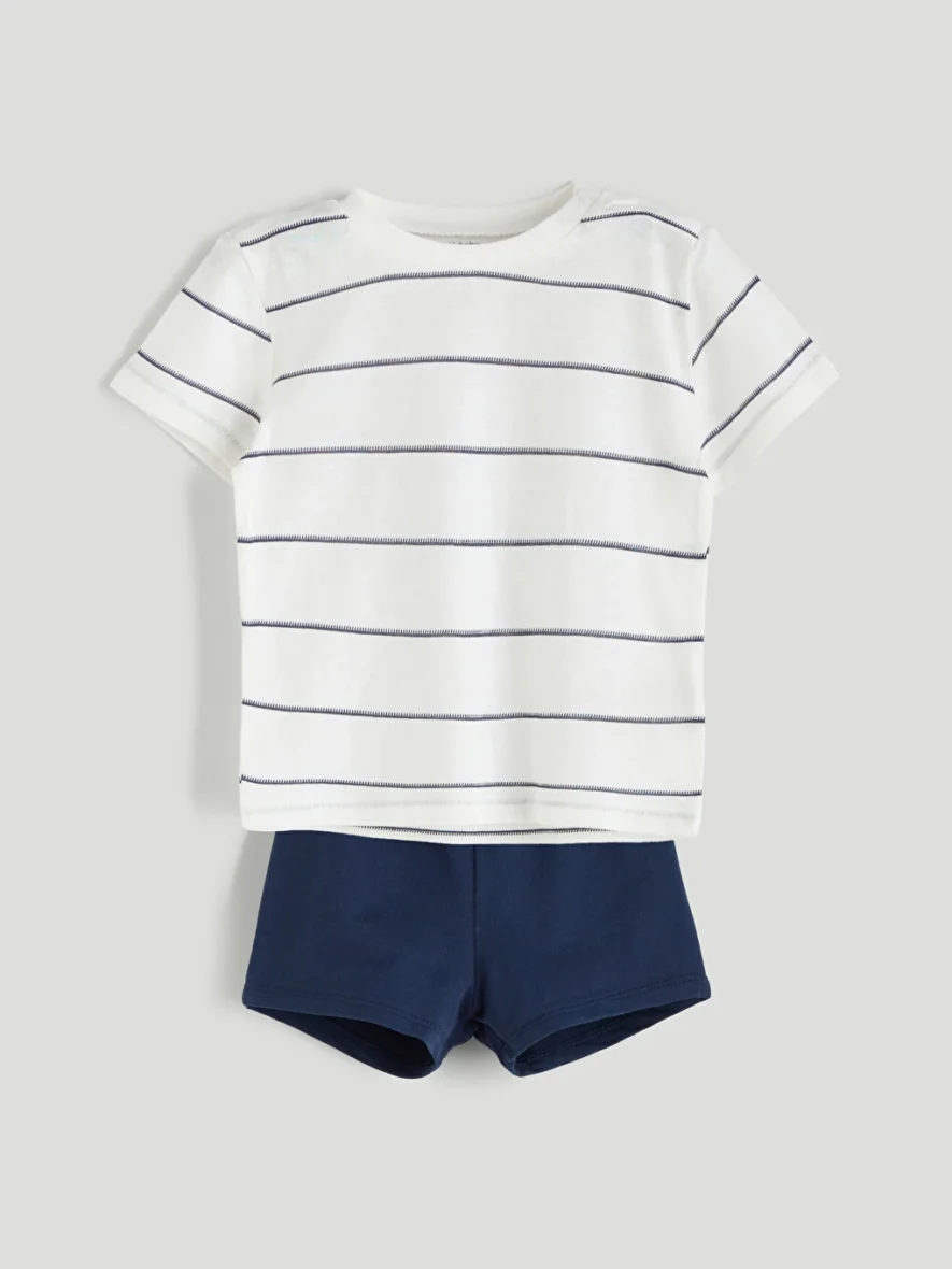 Ensemble T-shirt Et Short Rayé