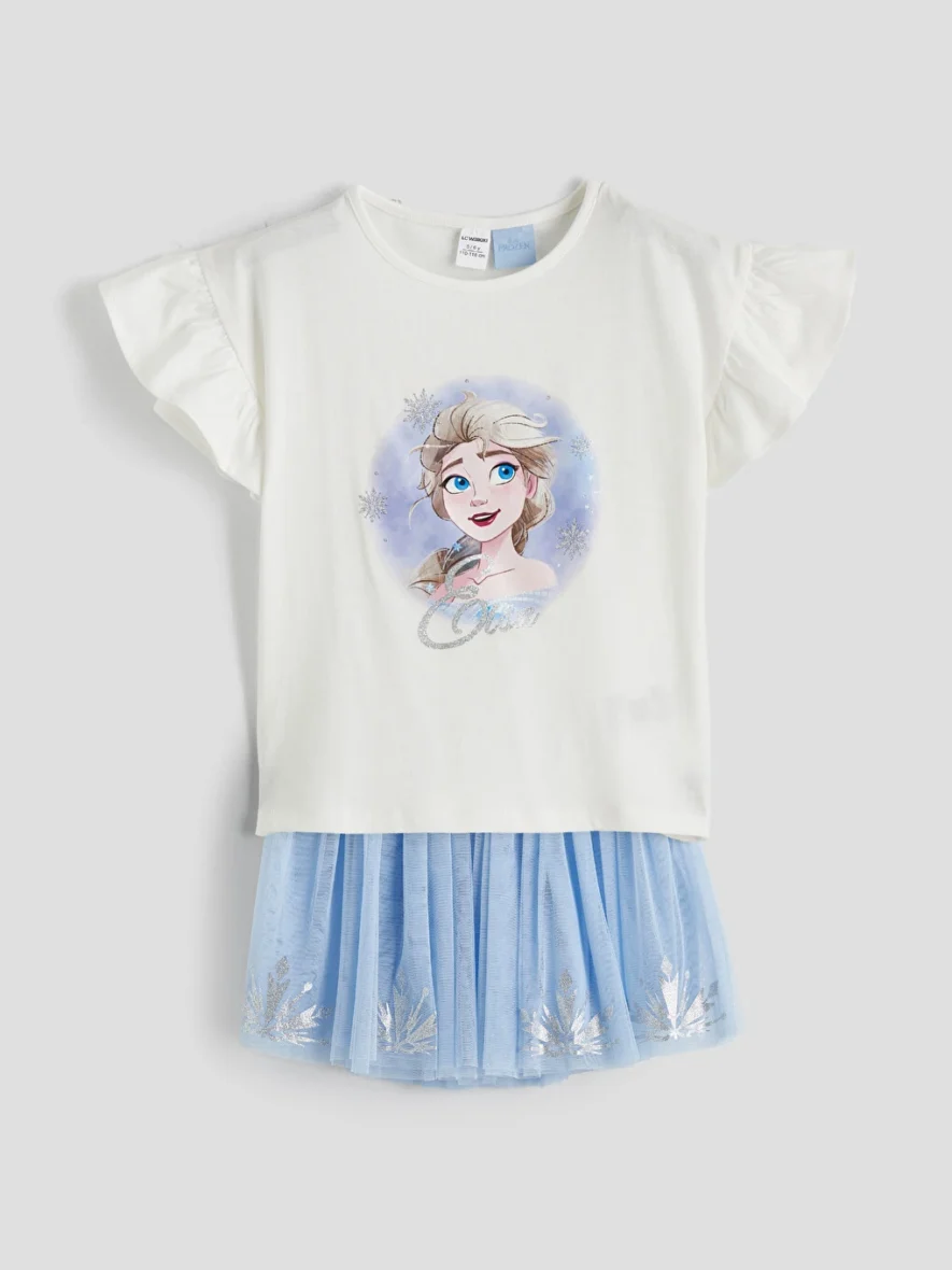 T-shirt Elsa Et Jupe En Tulle