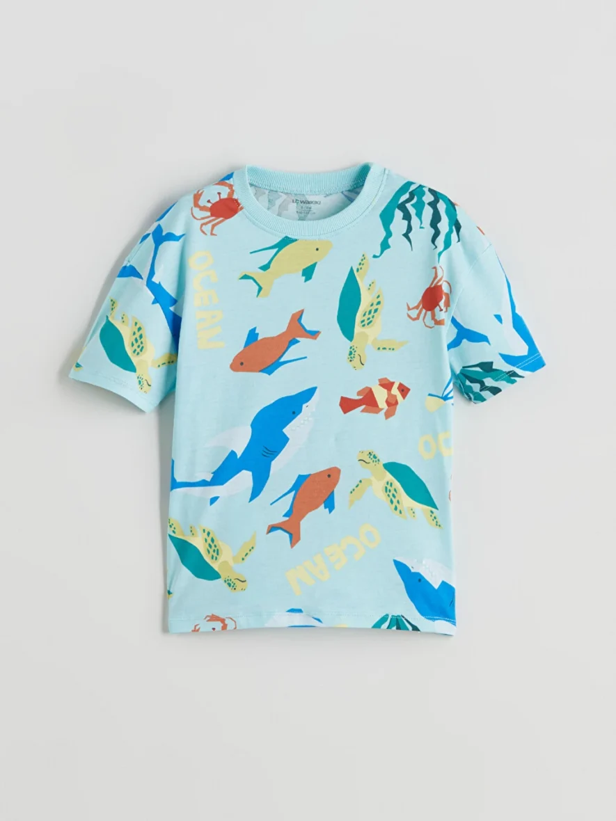 T-shirt Imprimé À Col Rond