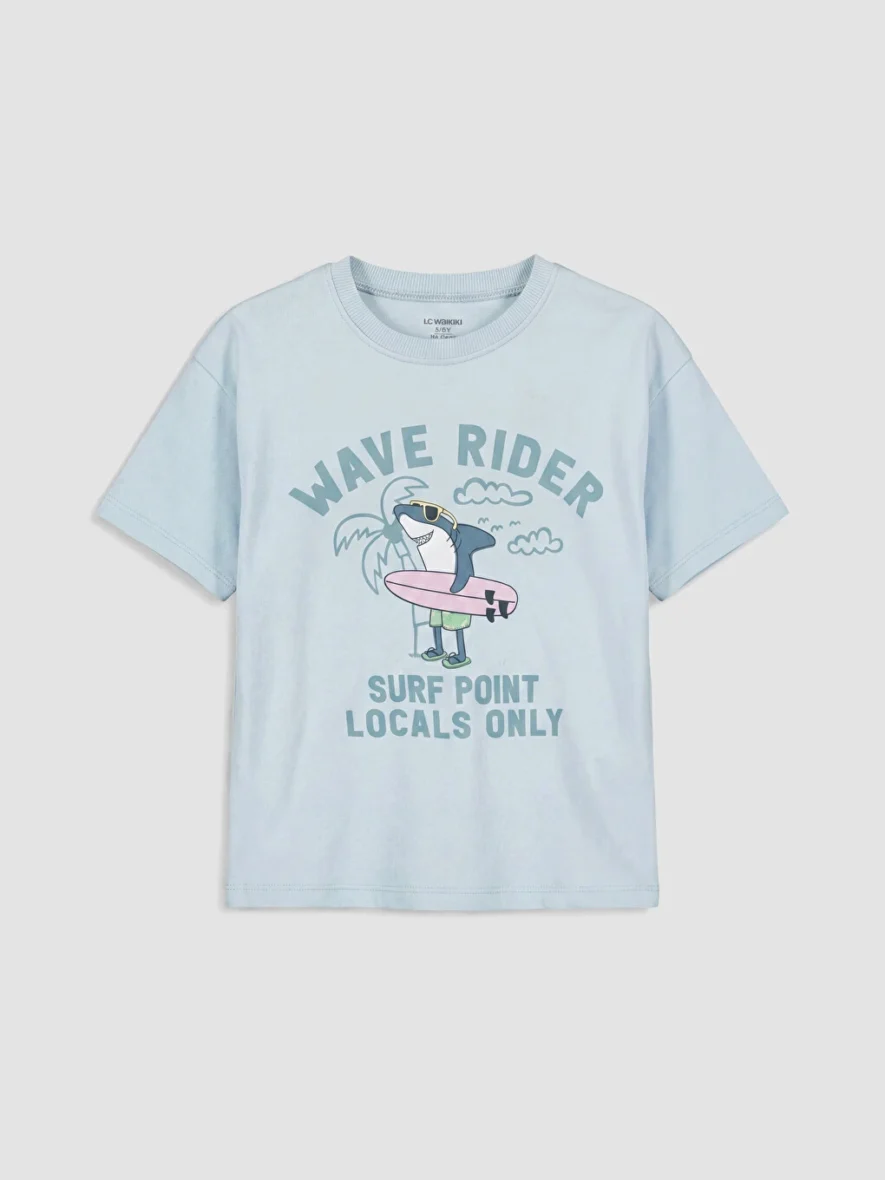 T-shirt Imprimé À Col Rond