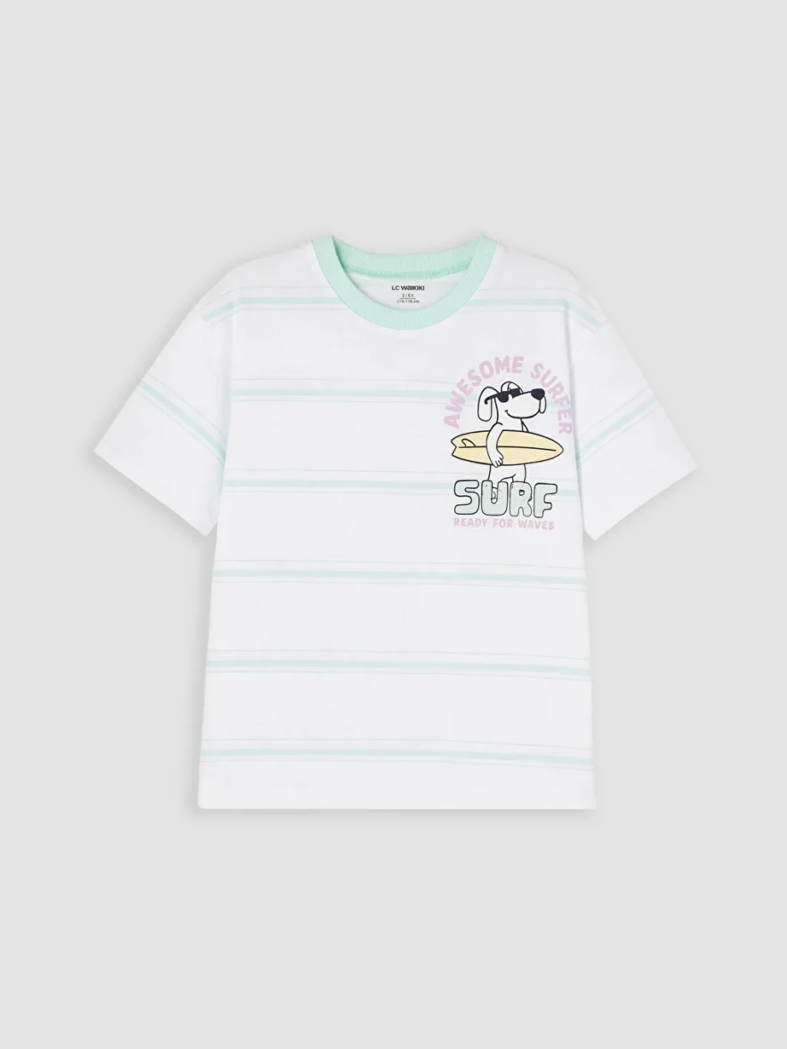 T-shirt Col Rond Rayé