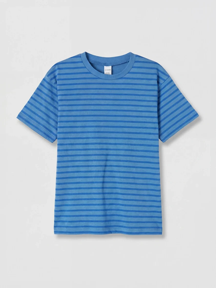 T-shirt À Rayures À Col Rond